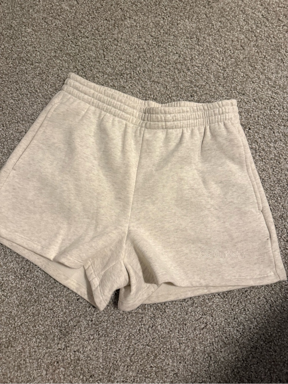 Calvin Klein Performance Cream Terry Athletic Shorts